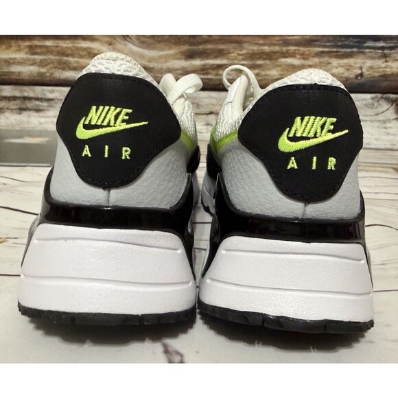 Nike Men\'s Air Max SYSTM Casual Sneaker Shoe White/Black/Neon Green Sz 9.5 main image 9